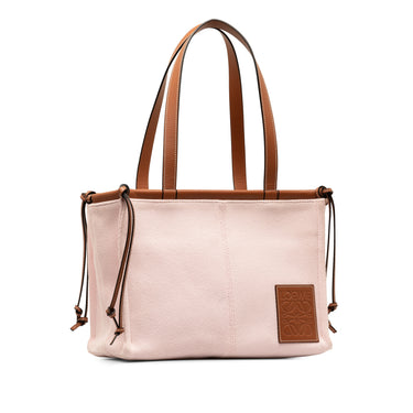 Pink LOEWE Small Canvas Cushion Tote - Designer Revival