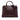 Burgundy Burberry Medium Leather and House Check Banner Satchel