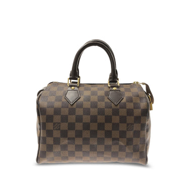 Brown Louis Vuitton Damier Ebene Speedy 25 Boston Bag
