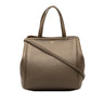 Gray Celine Folded Cabas Bag Satchel - Designer Revival
