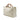 White Gucci Large Calfskin Bamboo Shopper Satchel