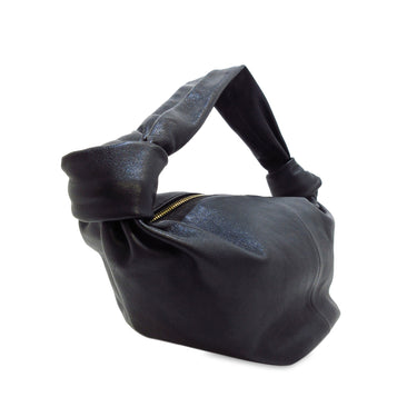 Black Bottega Veneta Mini Leather Double Knot Handbag - Designer Revival