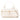 White Saint Laurent Quilted Lambskin East West Vanity Case
