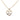 Gold Chanel CC Gold Plated Heart Pendant Necklace