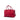 Red Prada Vitello Daino Zip Top Convertible Tote Satchel