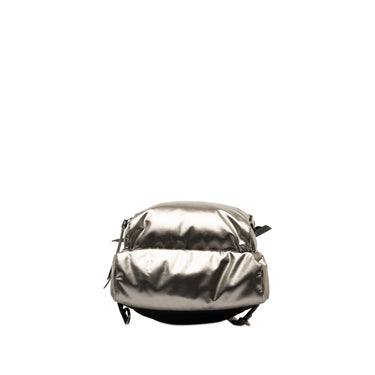 Silver Prada Metallic Tessuto Sling Crossbody Bag - Designer Revival