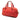 Red LOEWE Nubuck Anagram Madrid Fringe Handbag