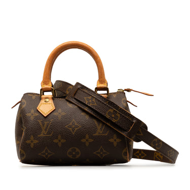 Brown Louis Vuitton Monogram Mini HL Speedy Handbag