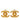 Gold Chanel CC Gold Plated Turn Lock Clip On Earrings