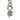 Silver Chanel CC Brass Strass Pendant Necklace
