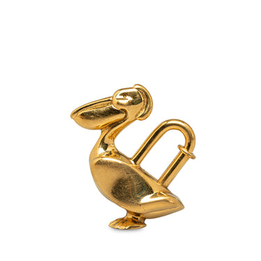 Gold Hermès Pelican Cadena Lock Charm