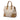 Brown Prada Saffiano Trimmed Canvas Canapa Satchel
