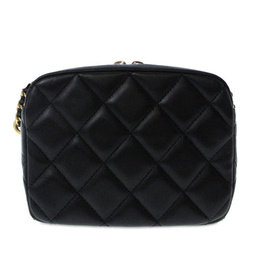 Black Chanel Quilted Lambskin My Perfect Camera Case Crossbody Bag