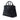 Black Burberry Medium Grained Calfskin Brogue and Fringe Banner Satchel