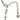 Silver Chanel CC Brass Strass Faux Pearl Baroque Chain Long Necklace