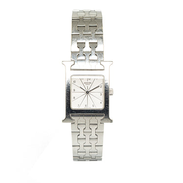 Silver Hermès Quartz Stainless Steel Heure H Watch