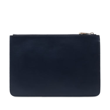 Blue Givenchy Leather Logo Clutch Bag