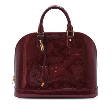 Red Louis Vuitton Monogram Vernis Alma PM Handbag - Designer Revival
