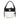 White Prada Mini Ouverture Leather Bucket