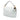 White Fendi Zucca Embossed Leather Baguette Satchel
