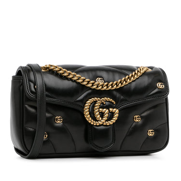 Black Gucci Small GG Marmont 2.0 Shoulder Bag