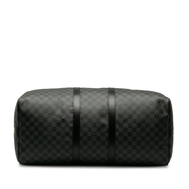 Gray Louis Vuitton Damier Graphite Keepall Bandouliere 55 Travel Bag - Designer Revival