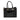 Black Fendi Mini Rubber FF Logo Shopper Tote Handbag