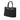 Black Fendi Mini Rubber FF Logo Shopper Tote Handbag