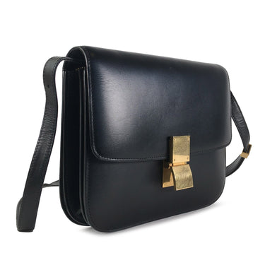 Black Celine Medium Classic Box Crossbody Bag