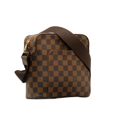 Brown Louis Vuitton Damier Ebene Olav PM Crossbody Bag - Designer Revival