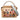 Brown Fendi Medium Leather Flowerland Dotcom Satchel