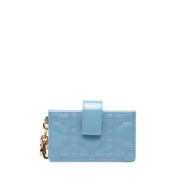 Blue Dior Cannage Coin Pouch - Designer Revival