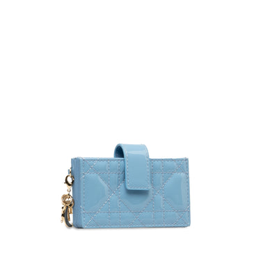Blue Dior Cannage Coin Pouch - Designer Revival