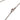 Gray Chanel CC Plated Brass Spike Pendant Necklace