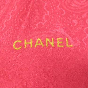 Red Chanel CC Silk Scarf Scarves