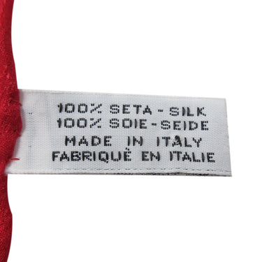 Red Chanel CC Silk Scarf Scarves