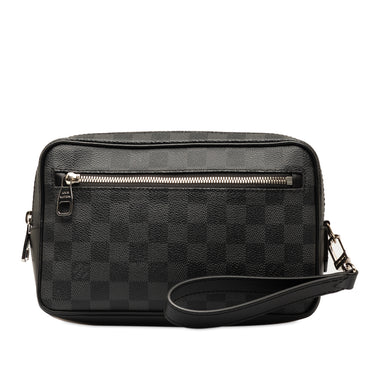 Black Louis Vuitton Damier Graphite Kasai Clutch Bag - Designer Revival