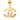 Gold Chanel Gold Plated CC Filigree Ball Pendant Necklace