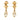 Gold Chanel Gold Plated CC Faux Pearl Drop Clip on Earrings - Designer Revival
