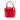Red Chanel CC Quilted Lambskin Top Handle Round Vanity Case with Chain Satchel