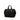 Black Prada Vitello Daino Trimmed Tessuto Satchel