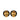 Black Chanel CC Gold Plated and Enamel Round Button Clip On Earrings