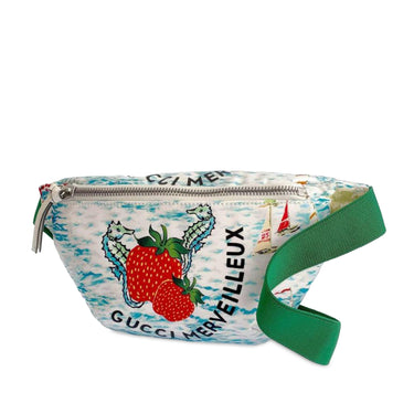 Multicolor Gucci Nylon Merveilleux Strawberry Print Belt Bag - Designer Revival