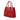 Red Prada Vitello Daino Open Convertible Tote Satchel