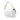 White Fendi Zucca Embossed Leather Baguette Satchel