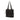 Black Prada Vitello Trimmed Tessuto Pockets Tote