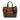 Brown Prada Vitello Daino Trimmed Tessuto Satchel