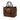 Brown Prada Vitello Daino Trimmed Tessuto Satchel