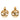 Gold Chanel Gold Plated CC Swing Clip on Earrings