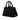 Black Prada Canvas Canapa Logo Tote Satchel